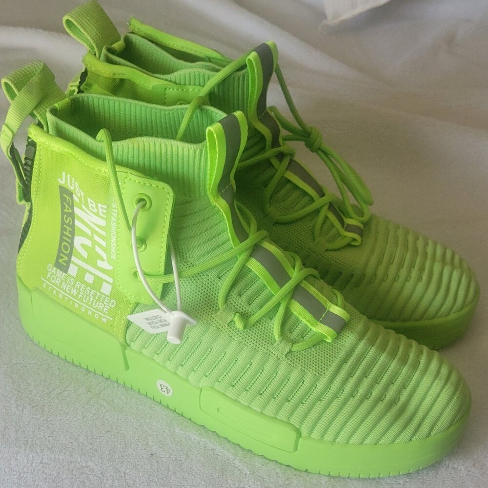 RUNMAXX Walking Lace Up High Top Shoes Running Athletic Sneaker Green